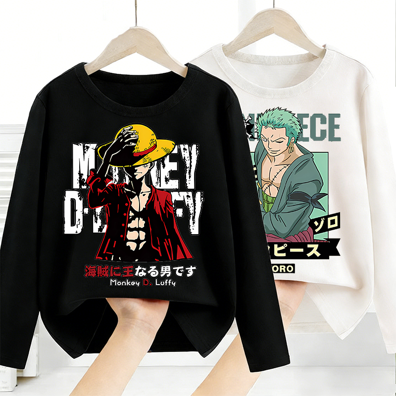 Anime Merchandise Clothes - 원피스 긴팔 애니메이션 프린트 탑 베이스