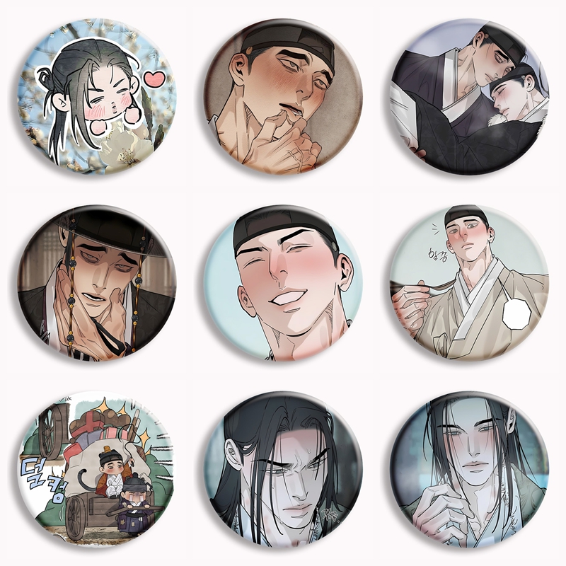 Pin Button Badge - 로터스 하트 애니메이션 소프트 버튼 핀