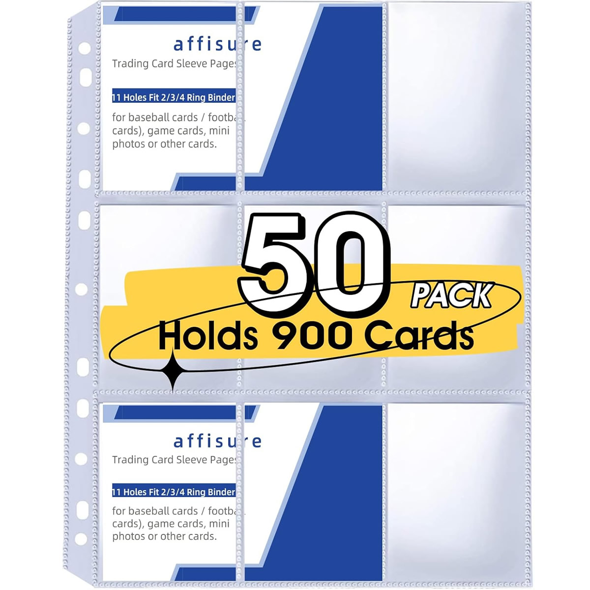 Collector Card Sleeve - 50팩 9포켓 카드 슬리브 900장 수납
