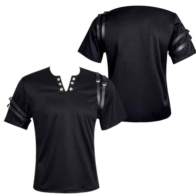 2026 뉴 마이클 잭슨 BAD 블랙 반팔 티셔츠 버클 - Anime Merchandise Clothes 리뷰 및 가격